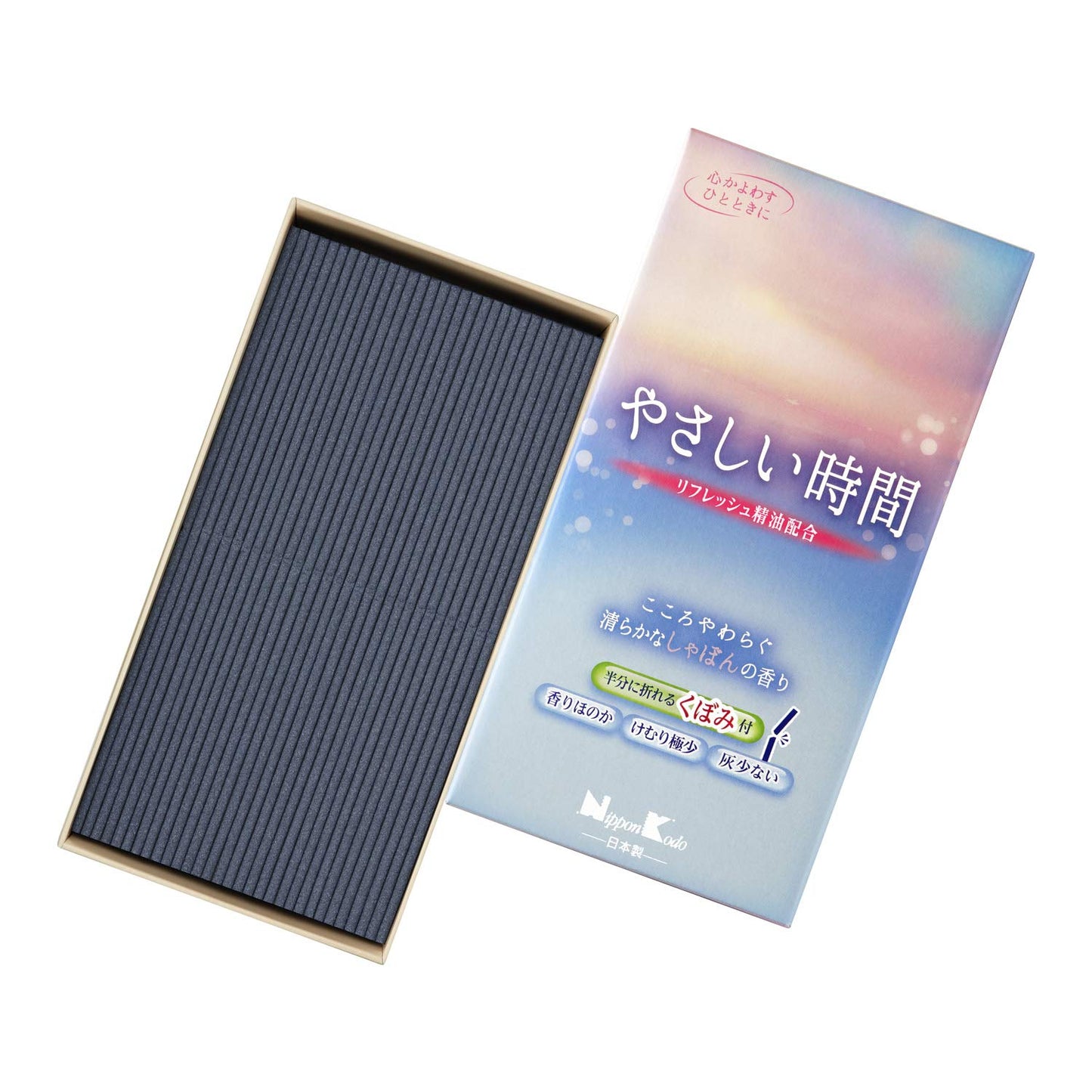 【まとめ買い】やさしい時間　しゃぼんの香り　バラ詰 容量105G×5点セット 日本香堂 お線香