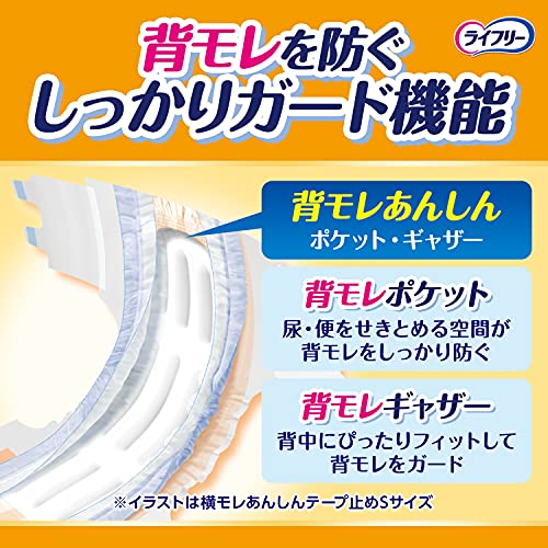 【まとめ買い】ライフリー　横モレあんしんテープ止めＭ　２０枚 容量20枚×4点セット 大人用オムツ