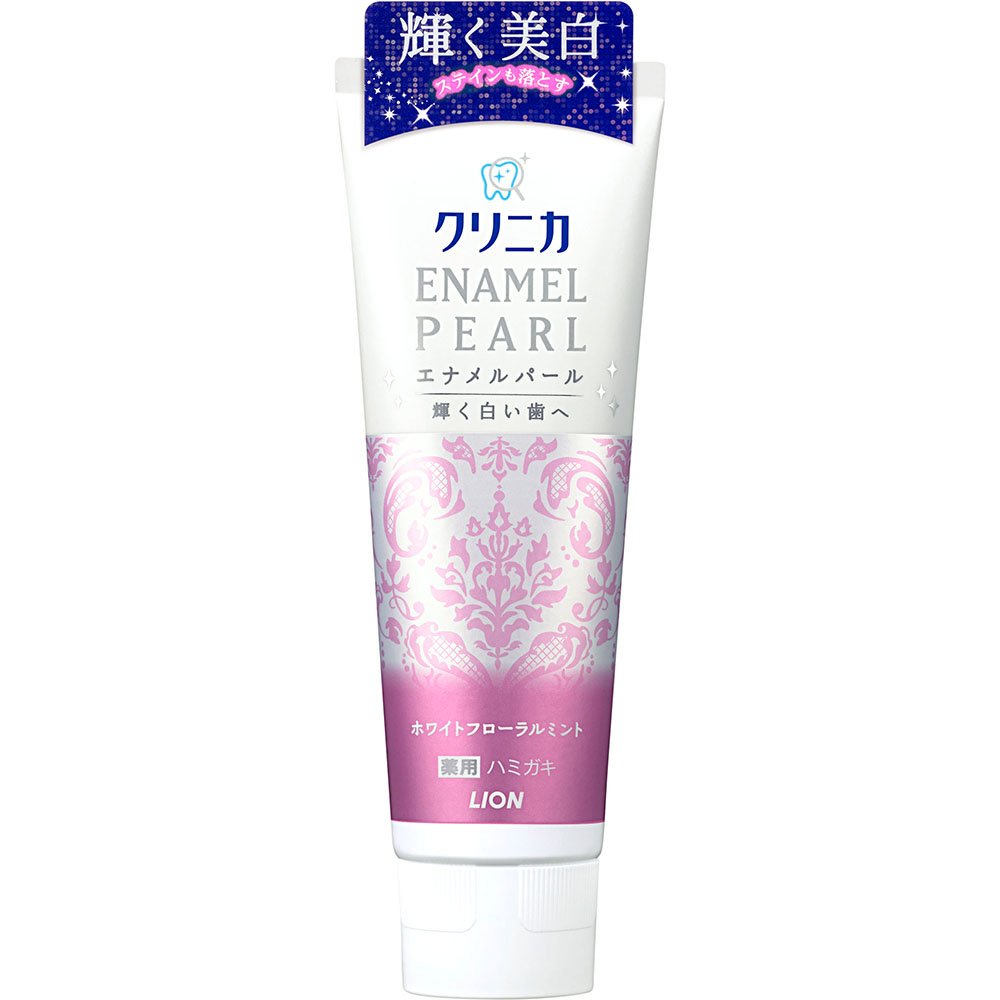 【まとめ買い】クリニカ　エナメルパール　ホワイトフローラルミント　１３０ｇ 容量130G×10点セット ライオン 歯磨き