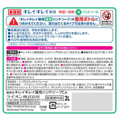 【まとめ買い】業務用キレイキレイハンドソープ２Ｌ 容量2L×6点セット ライオンハイジーン ハンドソープ
