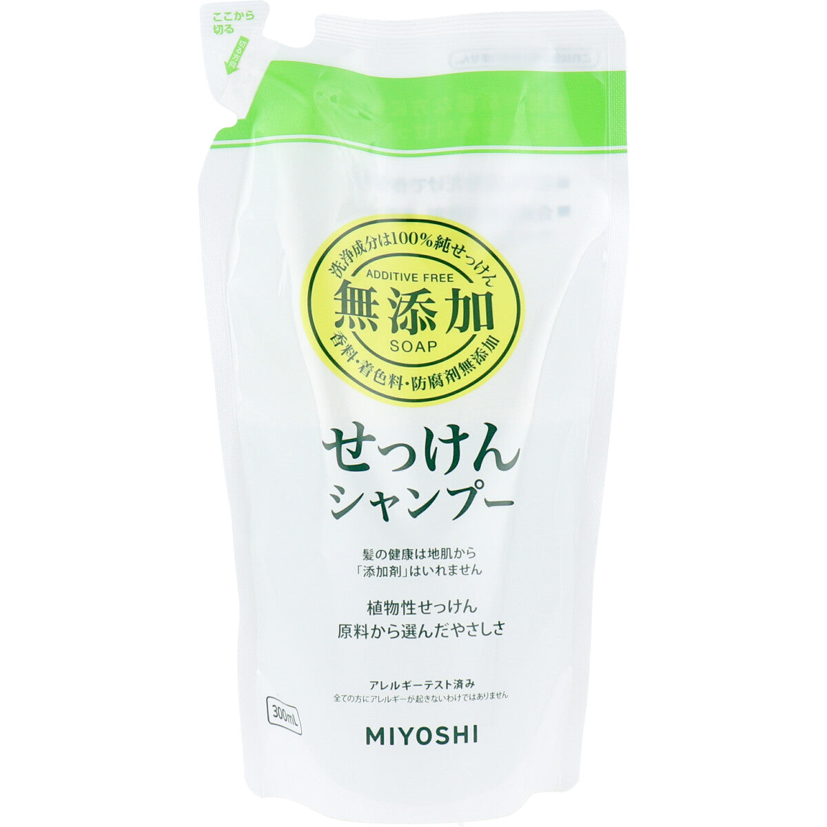 【まとめ買い】ミヨシ無添加せっけんシャンプー詰替用 容量300ML×20点セット ミヨシ石鹸 シャンプー