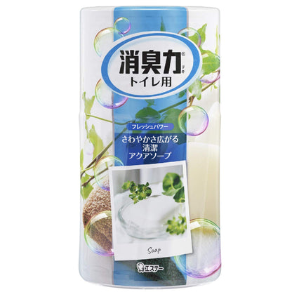 【まとめ買い】消臭力トイレ用　アクアソープ 容量400ML×18点セット エステー 芳香剤・トイレ用