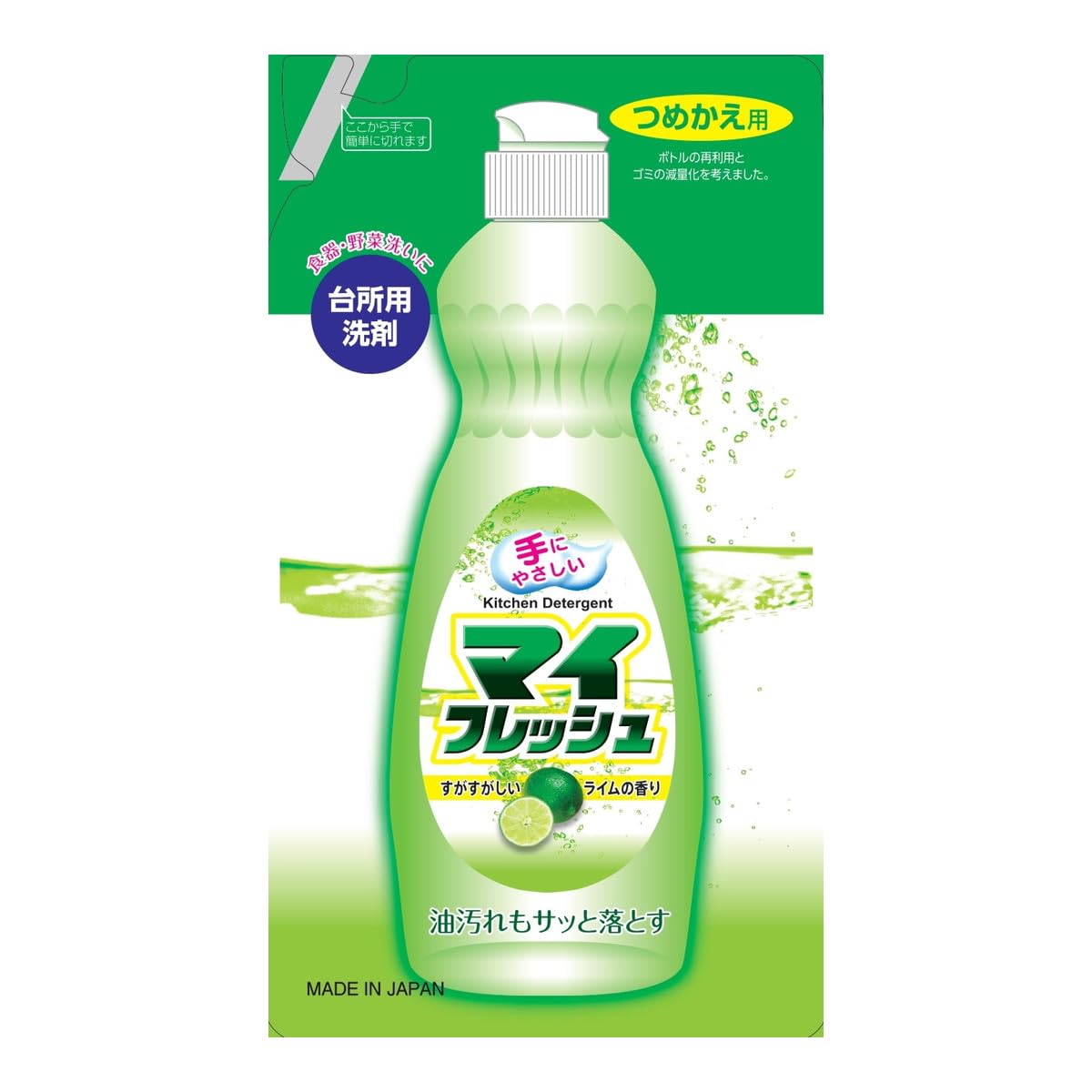 【まとめ買い】マイフレッシュＥ　詰め替え 容量500ML×20点セット ロケット石鹸 食器用洗剤