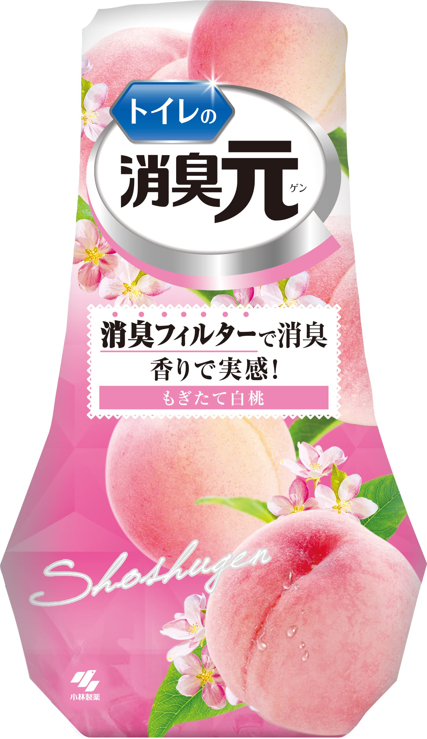 【まとめ買い】トイレの消臭元　もぎたて白桃 容量400ML×16点セット 小林製薬 芳香剤・トイレ用