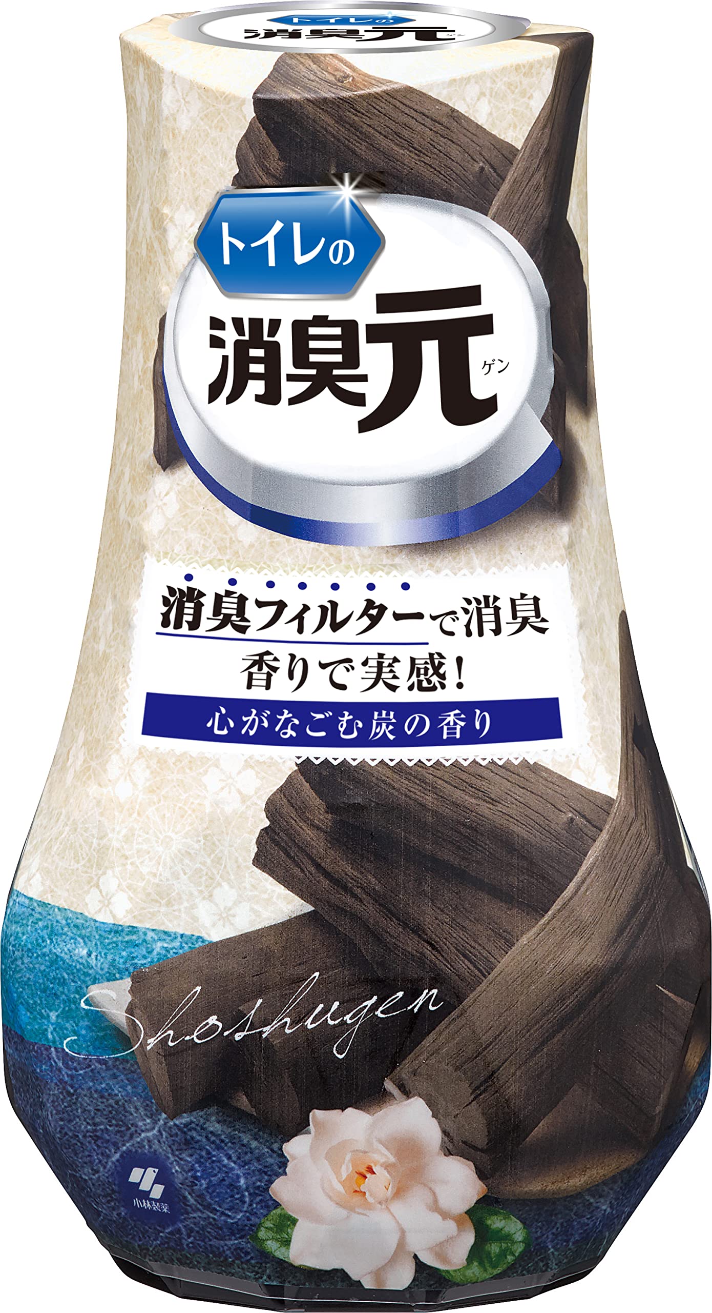【まとめ買い】トイレの消臭元　心がなごむ炭の香り 容量400ML×16点セット 小林製薬 芳香剤・トイレ用