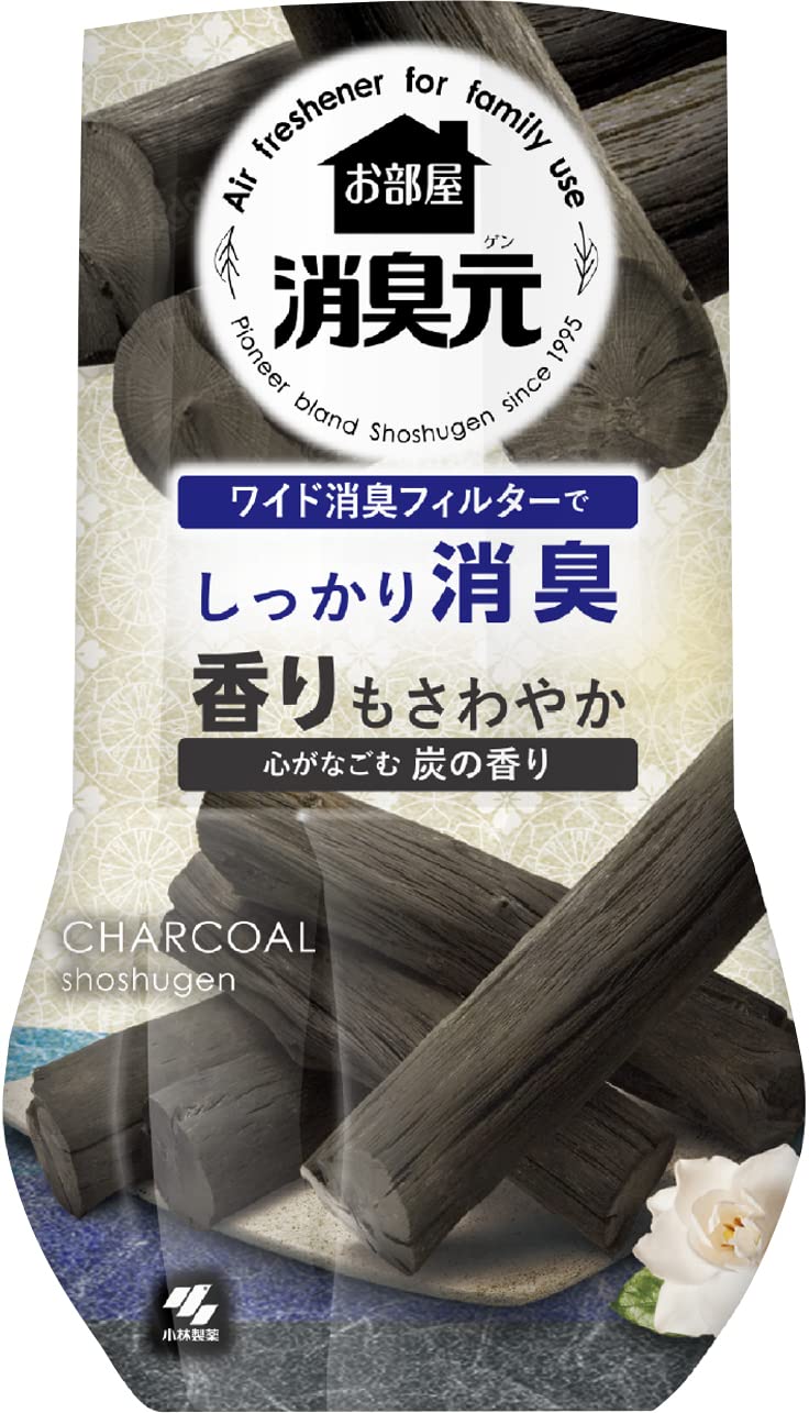 【まとめ買い】お部屋の消臭元　心がなごむ炭の香り 容量400ML×16点セット 小林製薬 芳香剤・部屋用