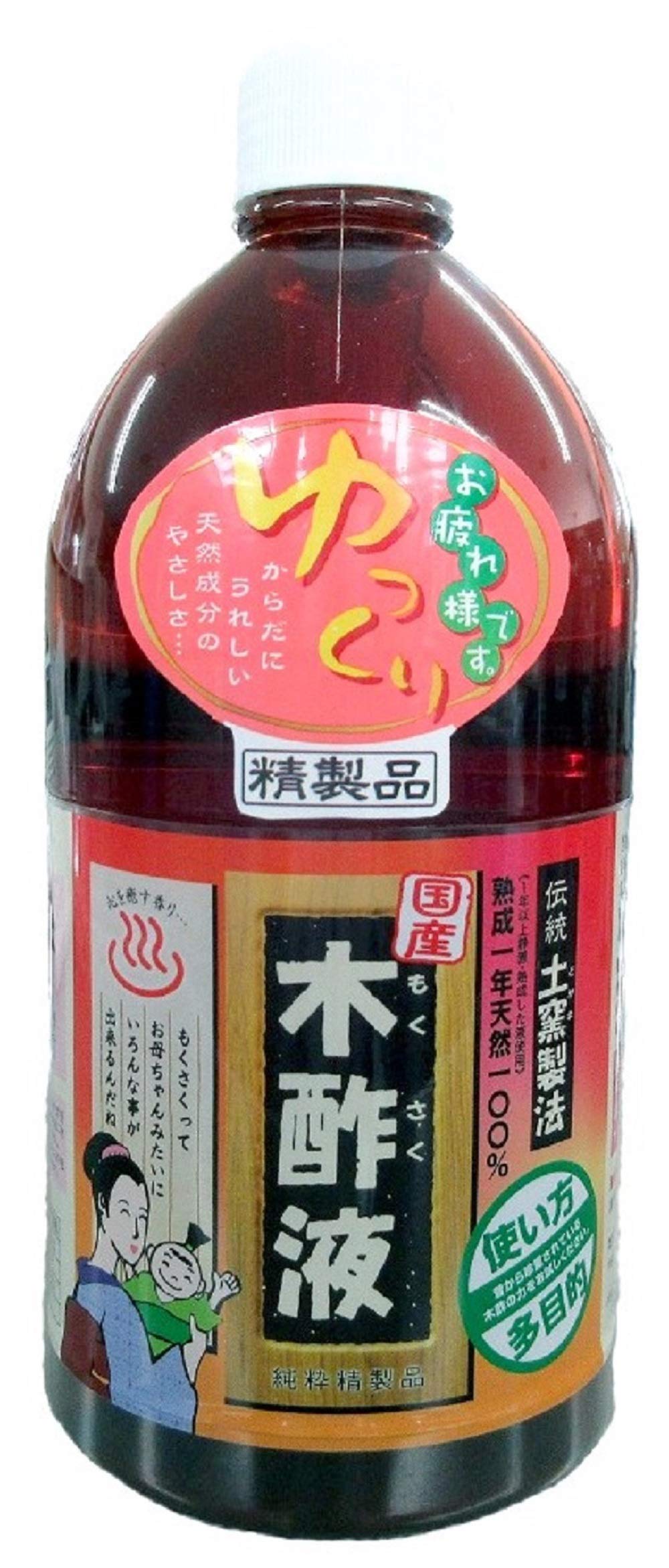 【まとめ買い】純粋木酢液　１Ｌ 容量1L×12点セット 日本漢方研究所 入浴剤