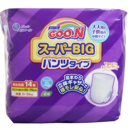 【まとめ買い】グ～ン　スーパーBIG　パンツタイプ 容量14枚×6点セット 大王製紙 オムツ