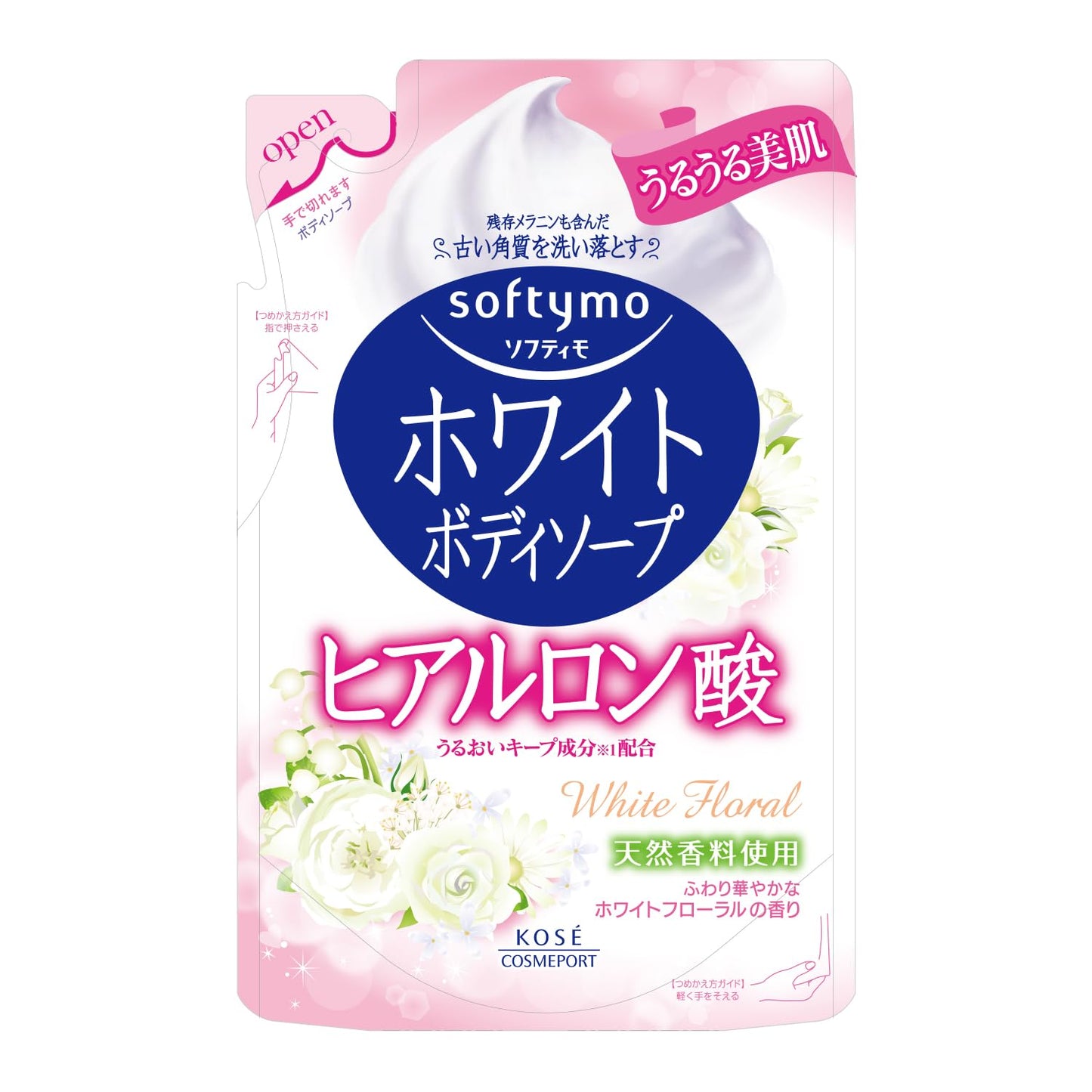 【まとめ買い】ソフティモホワイトボディソープヒアルロン酸替え420ml 容量420ML×18点セットコーセーコスメポート ボディソープ