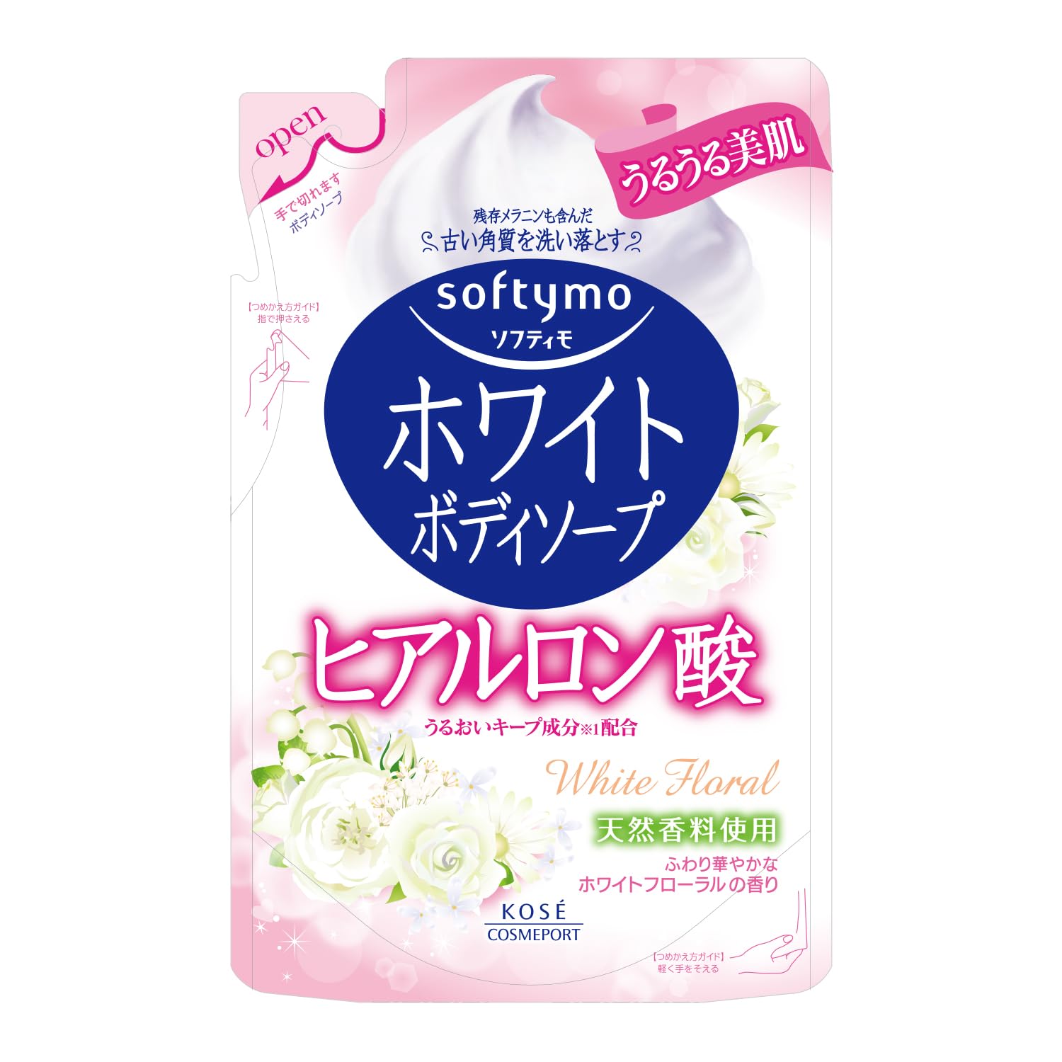 【まとめ買い】ソフティモホワイトボディソープヒアルロン酸替え420ml 容量420ML×18点セットコーセーコスメポート ボディソープ