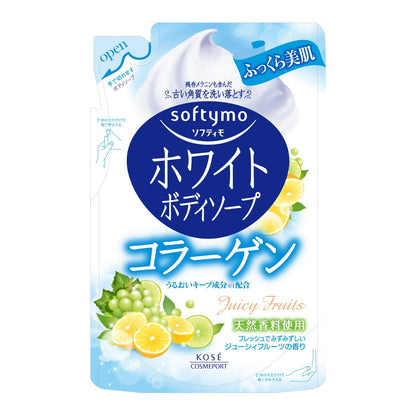 【まとめ買い】ソフティモホワイトボディソープコラーゲン替え４２０ＭＬ 容量420ML×18点セット コーセーコスメポート ボディソープ