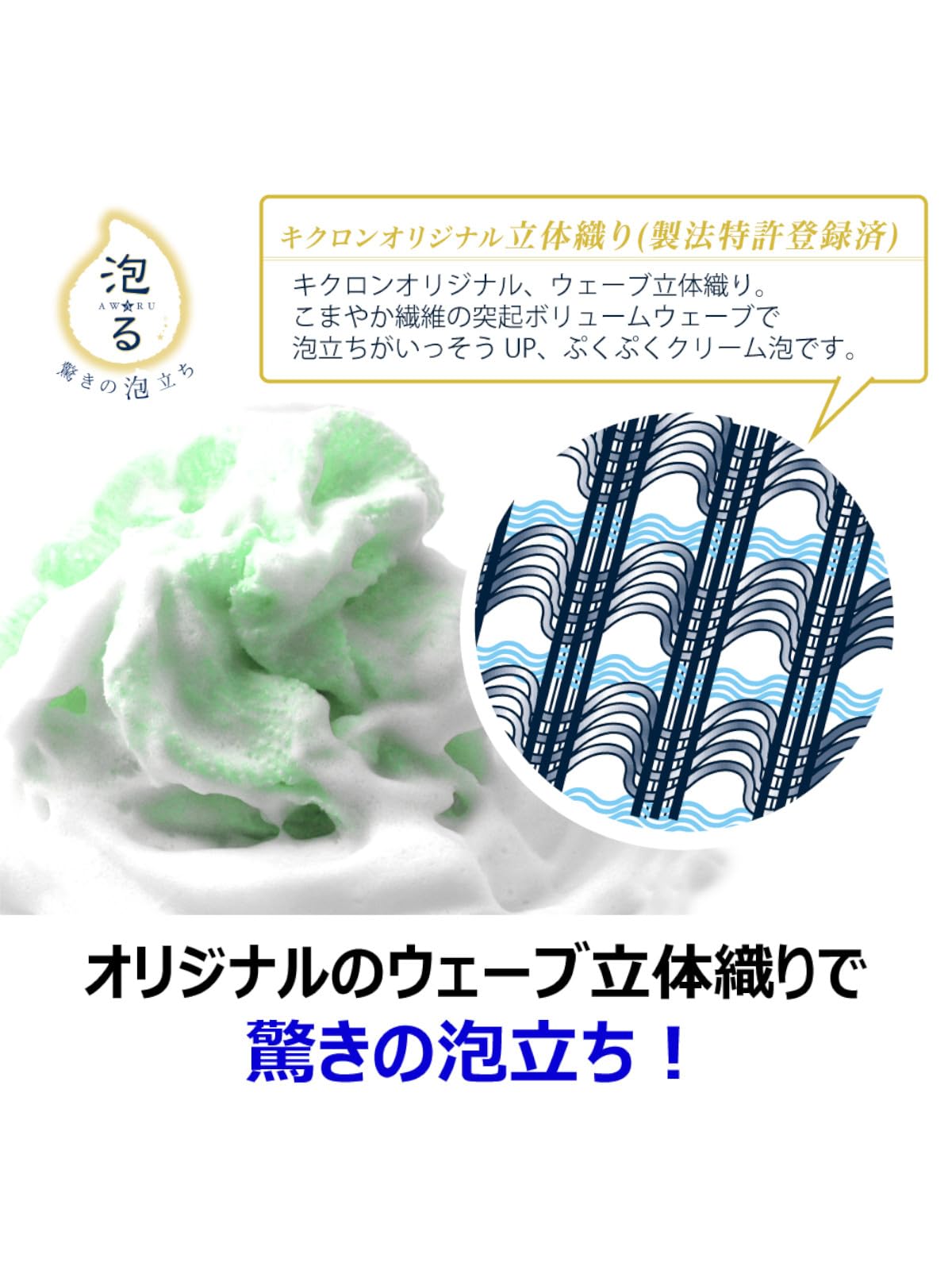 【まとめ買い】アワスター　やわらかめ　Ｇ 容量1ﾏｲ×10点セット キクロン ボディタオル・スポンジ