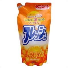【まとめ買い】オレンジオイル配合フレッシュ詰替 容量500ML×20点セット ロケット石鹸 食器用洗剤