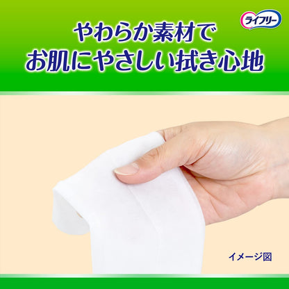 【まとめ買い】ライフリー　らくらくからだふき　３０枚 容量30枚×12点セット ユニ・チャーム（ユニチャーム） おしりふき