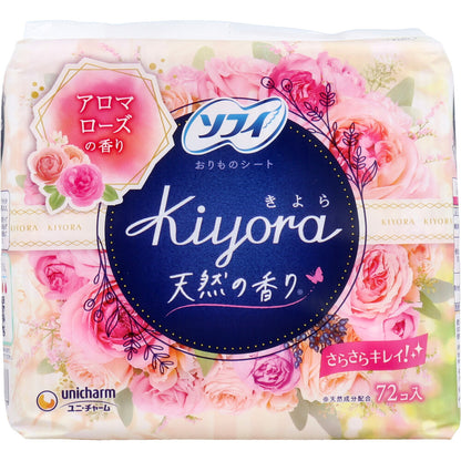 【まとめ買い】ソフィＫｉｙｏｒａアロマローズ７２枚 容量72枚×24点セット ユニ・チャーム（ユニチャーム） 生理用品