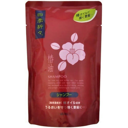 【まとめ買い】四季折々　椿油シャンプー　詰替用 容量450ML×24点セット 熊野油脂 シャンプー