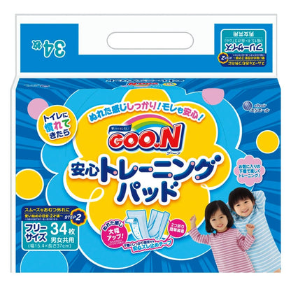 【まとめ買い】グーン　安心トレーニングパッド３４枚 容量34枚×6点セット 大王製紙 オムツ