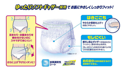 【まとめ買い】リフレ　はくパンツ　たっぷり吸収ＬＬ　１６枚 容量16マイ×6点セット リブドゥコーポレーション 大人用オムツ
