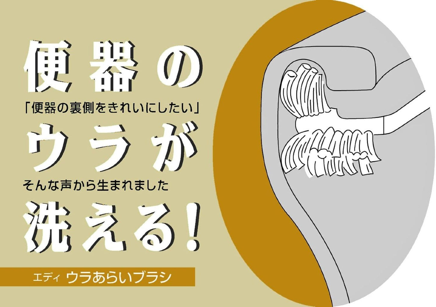【まとめ買い】ＴＥ－１　エディ　ウラあらいブラシ 5点セット キクロン トイレ用品