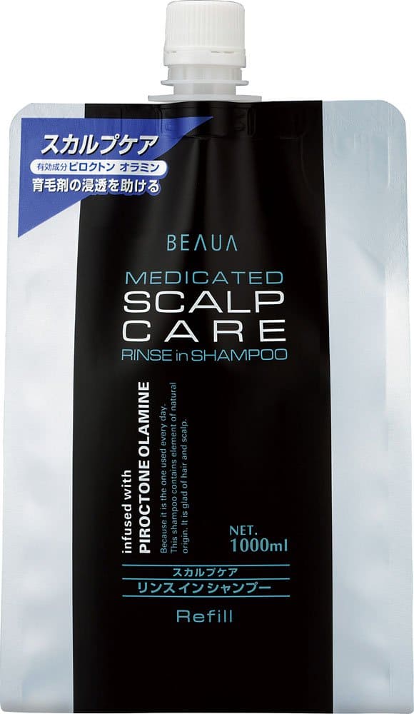 【まとめ買い】ビューア　薬用スカルプケアリンスインシャンプー　１０００ｍｌ　詰替用 容量1000ML×10点セット 熊野油脂 シャンプー