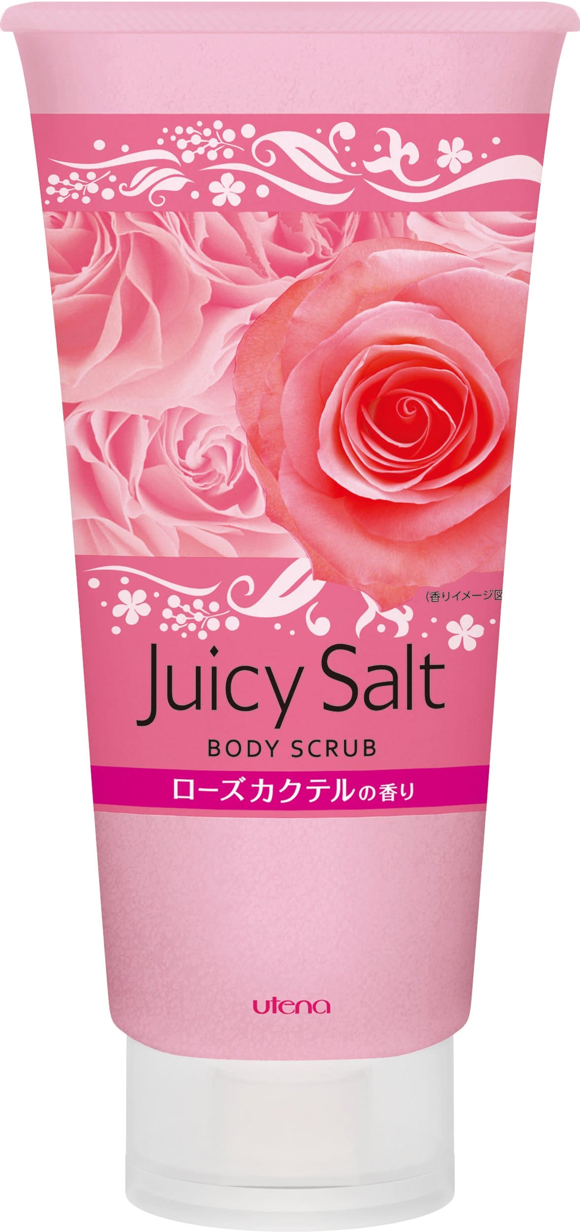 【まとめ買い】ジューシィソルト　ボディスクラブ　ローズ 容量300G×24点セット ウテナ ボディソープ