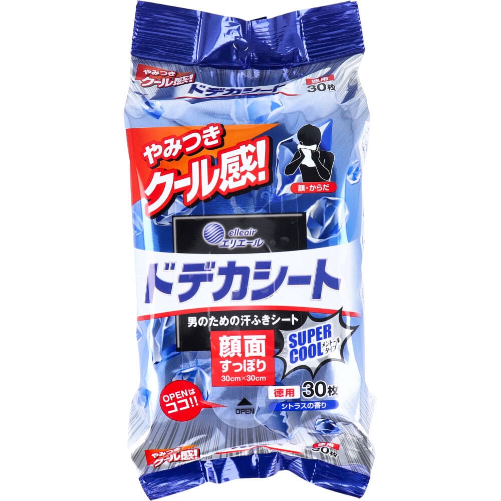【まとめ買い】エリエールｆｏｒＭＥＮドデカシートスーパークールタイプ徳用３０枚 容量30枚×12点セット 大王製紙 ボディソープ