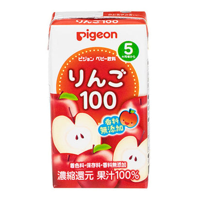 ピジョン　紙パックベビー飲料　りんご１００　１２５ｍＬ×３個パック