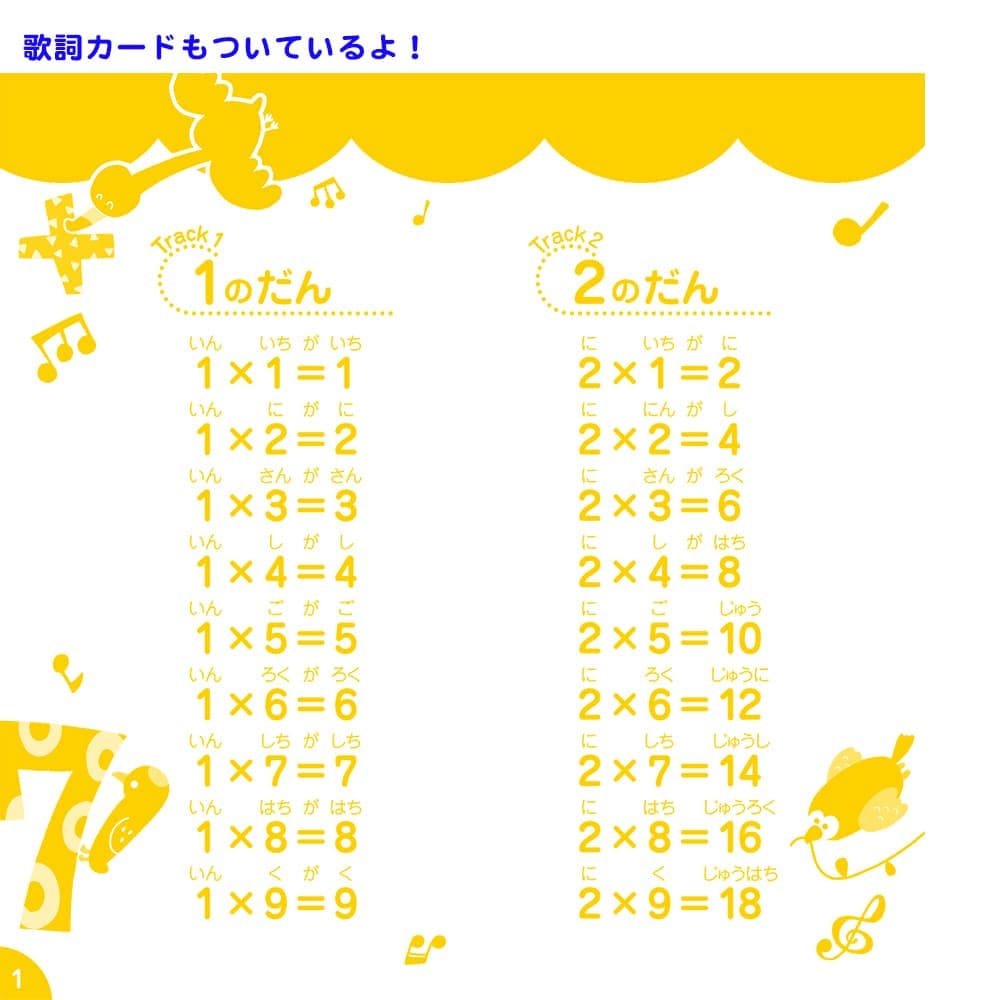 七田式 学習ソング かけざん九九のうた CD＆かけざんチャートつき