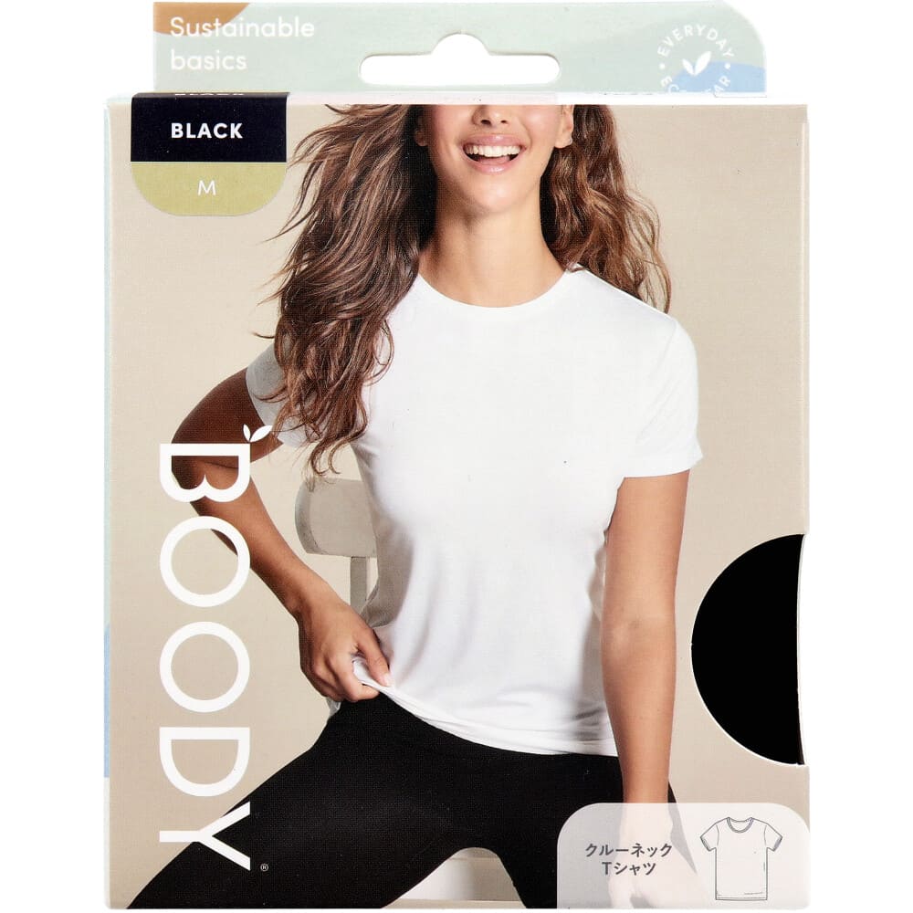 BOODY クルーネックＴシャツ Mサイズ ブラック