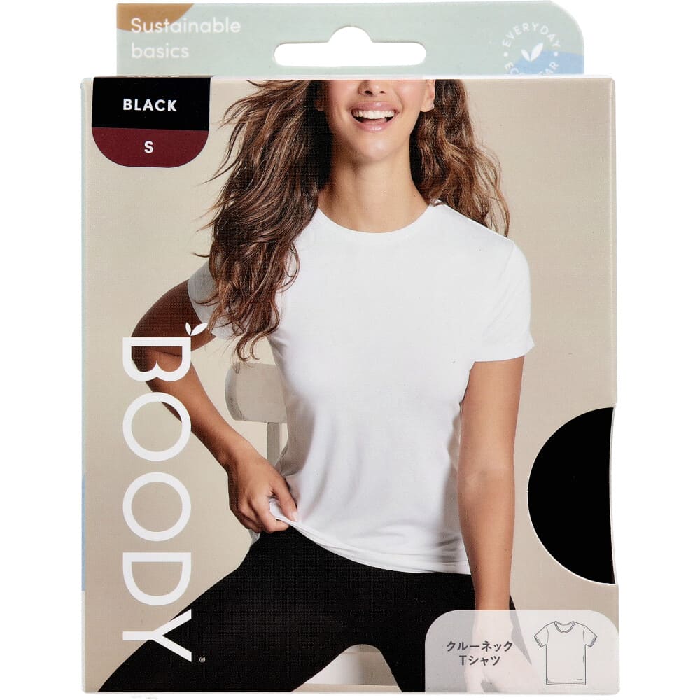 BOODY クルーネックＴシャツ Sサイズ ブラック