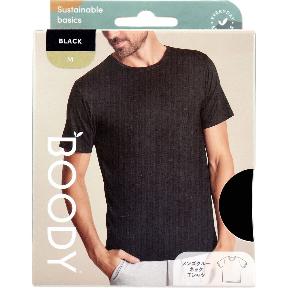BOODY メンズ クルーネックＴシャツ Mサイズ ブラック