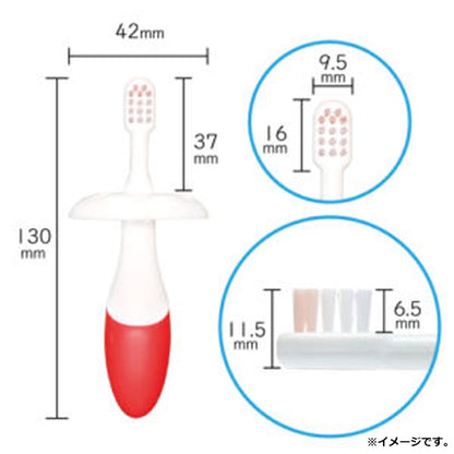 デンタるん ふっくらグリップ 6ヵ月から グリーン+イエロー 2本入