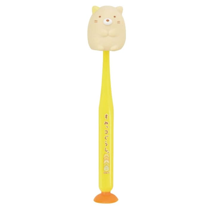 すみっコぐらし 吸盤＆キャップ付きマスコット歯ブラシ ねこ 1本入