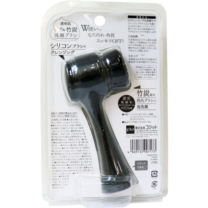 透明肌ダブル竹炭洗顔ブラシ 1個入