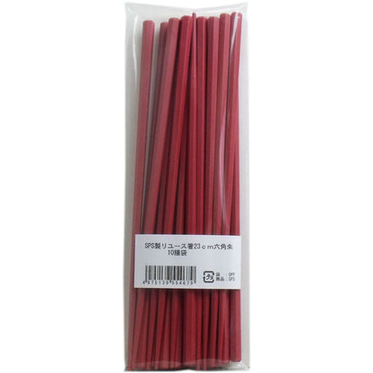 業務用ＳＰＳ製 リユース箸 ２３ｃｍ 六角朱 １０膳入