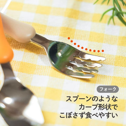 エジソンママのフォーク＆スプーン ケース付 マンゴー＆ピーチ