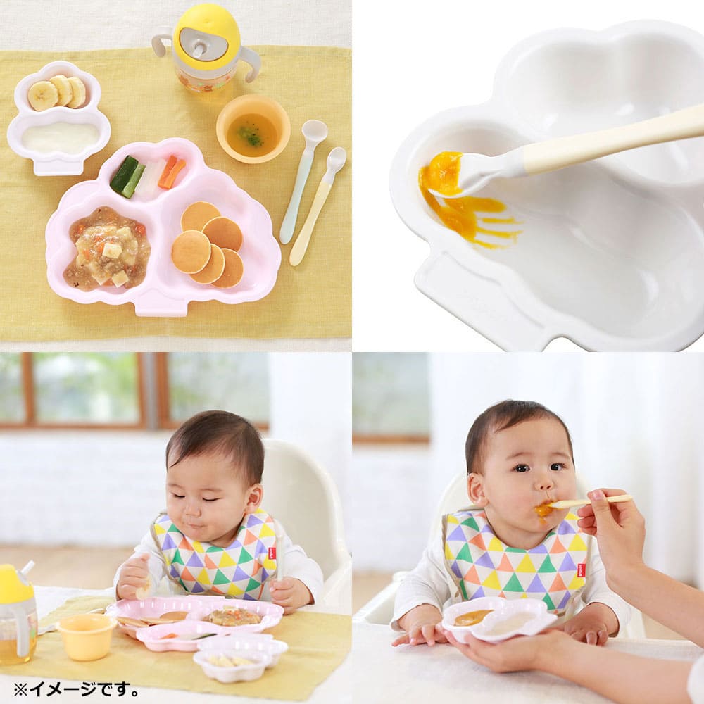 ピジョン KIPPOI キッポイ ベビー食器セット ベイビーピンク＆ピーチホワイト 1セット