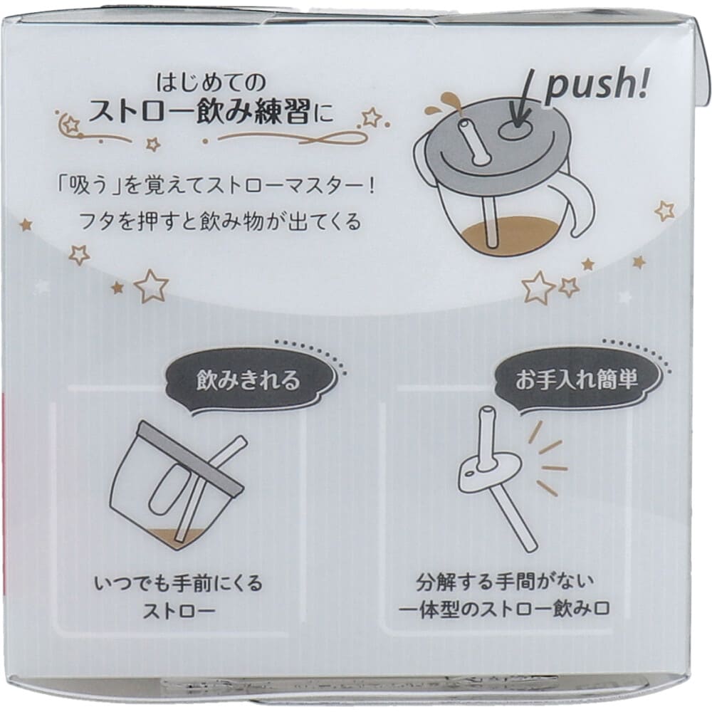 リッチェル アスター おうちコップマグ ストロータイプ ライトグレー