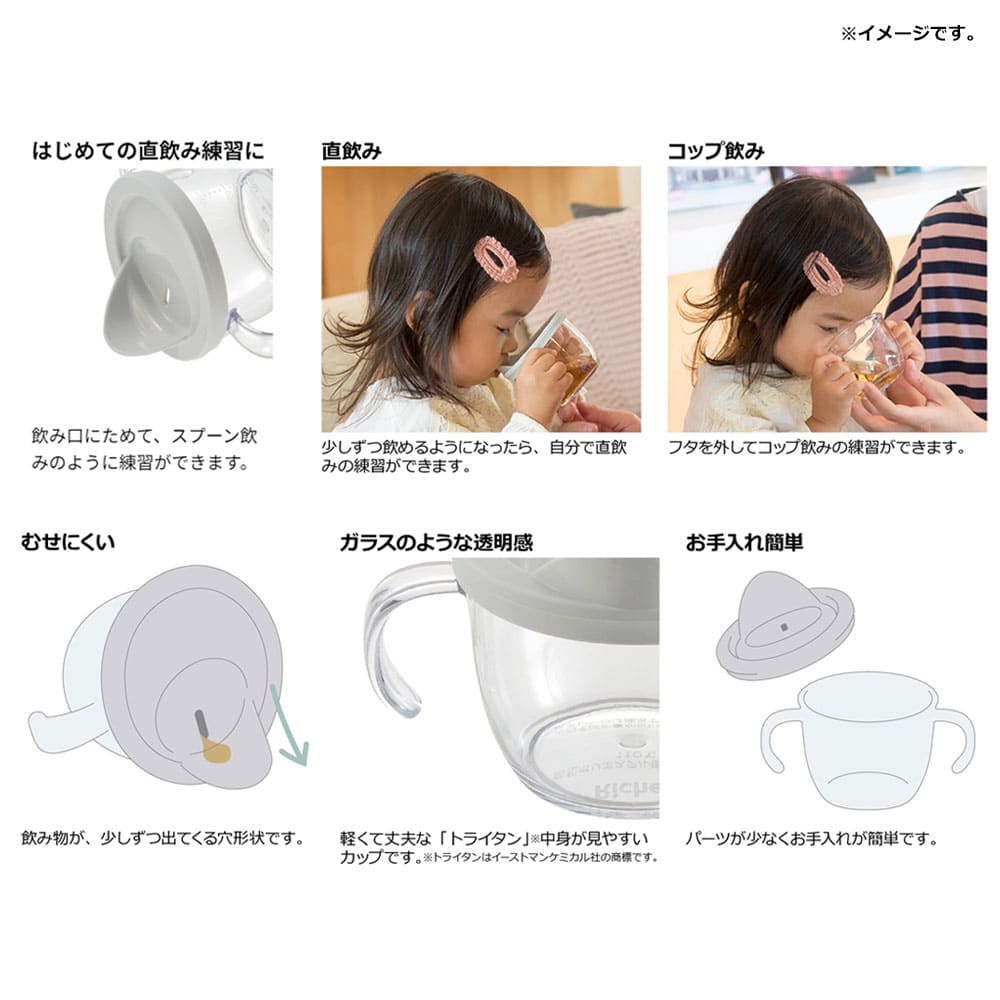 リッチェル アスター おうちコップマグ 直飲みタイプ ライトブルー