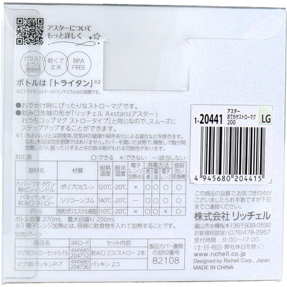 リッチェル アスター おでかけストローマグ 200 ライトグレー
