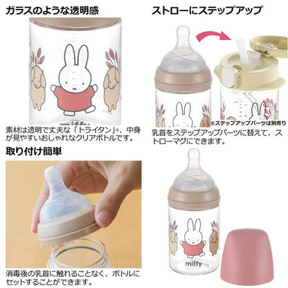 リッチェル ミッフィー おでかけミルクボトル プラスチック製ほ乳びん 0-3ヵ月頃