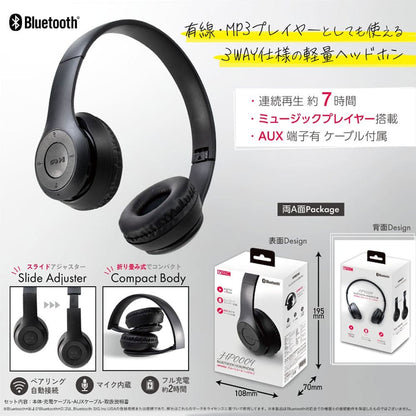 RiC Bluetoothヘッドホン ブラック HP0004BK