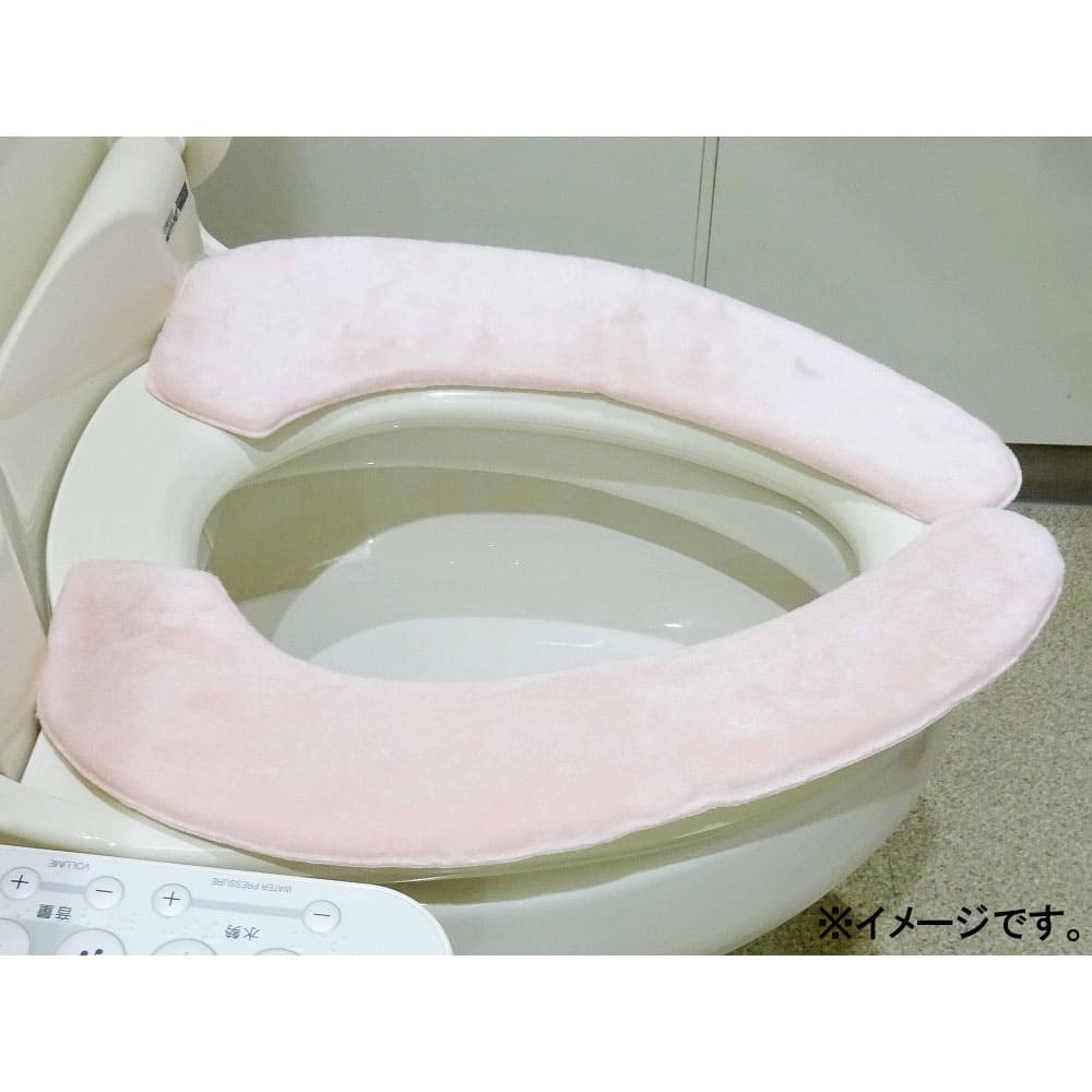 ペタポン ふっくら便座シート ボアタイプ ピンク １組入