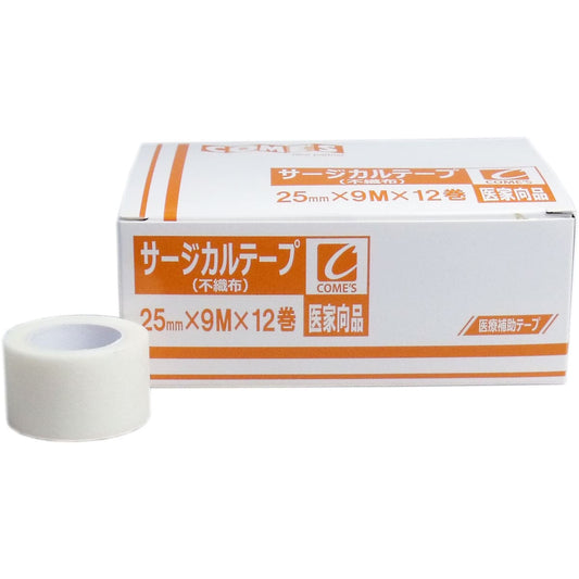 医家向品 サージカルテープ 不織布タイプ ２５ｍｍ×９Ｍ×１２巻