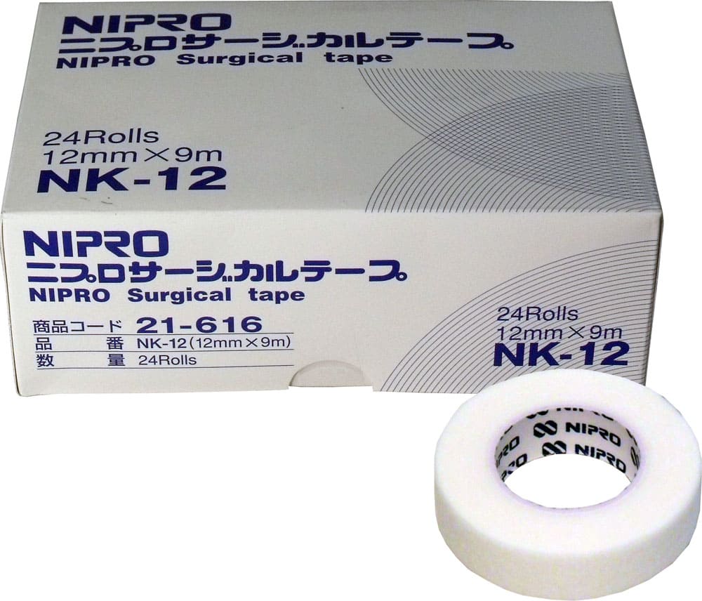 ニプロ　サージカルテープ　ＮＫ-１２　１２ｍｍ×９ｍ　業務用２４巻入