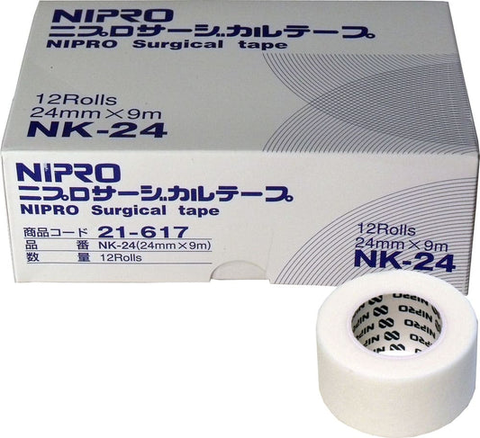 ニプロ　サージカルテープ　ＮＫ-２４　２４ｍｍ×９ｍ　業務用１２巻入