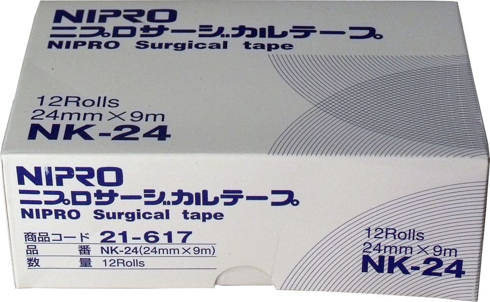 ニプロ　サージカルテープ　ＮＫ-２４　２４ｍｍ×９ｍ　業務用１２巻入