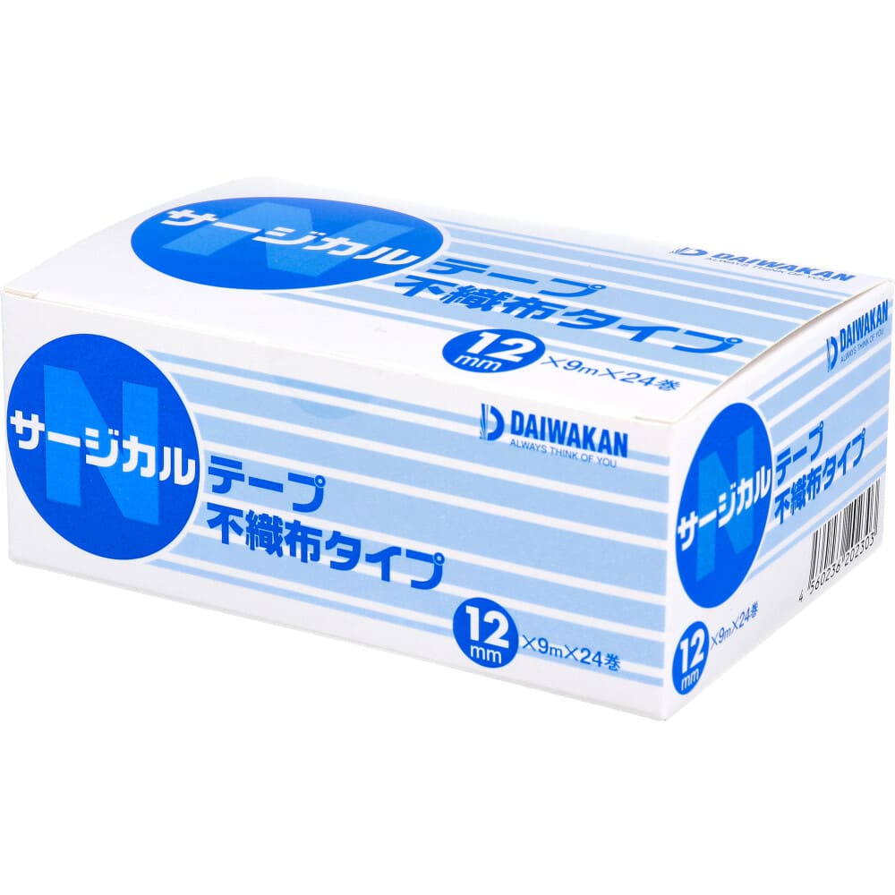 サージカルテープ 不織布タイプ 12mm×9m×24巻入