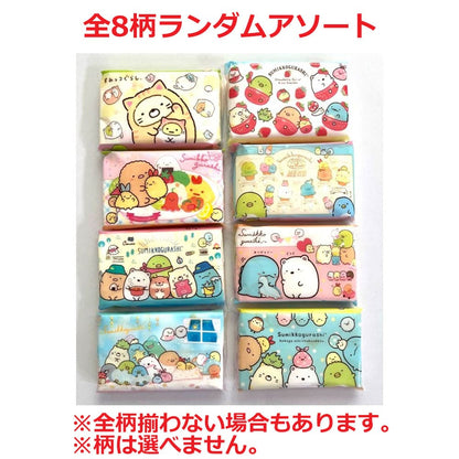水に流せるポケットティシュ すみっコぐらし 全8柄ランダムアソート 16枚(8組)×12個入