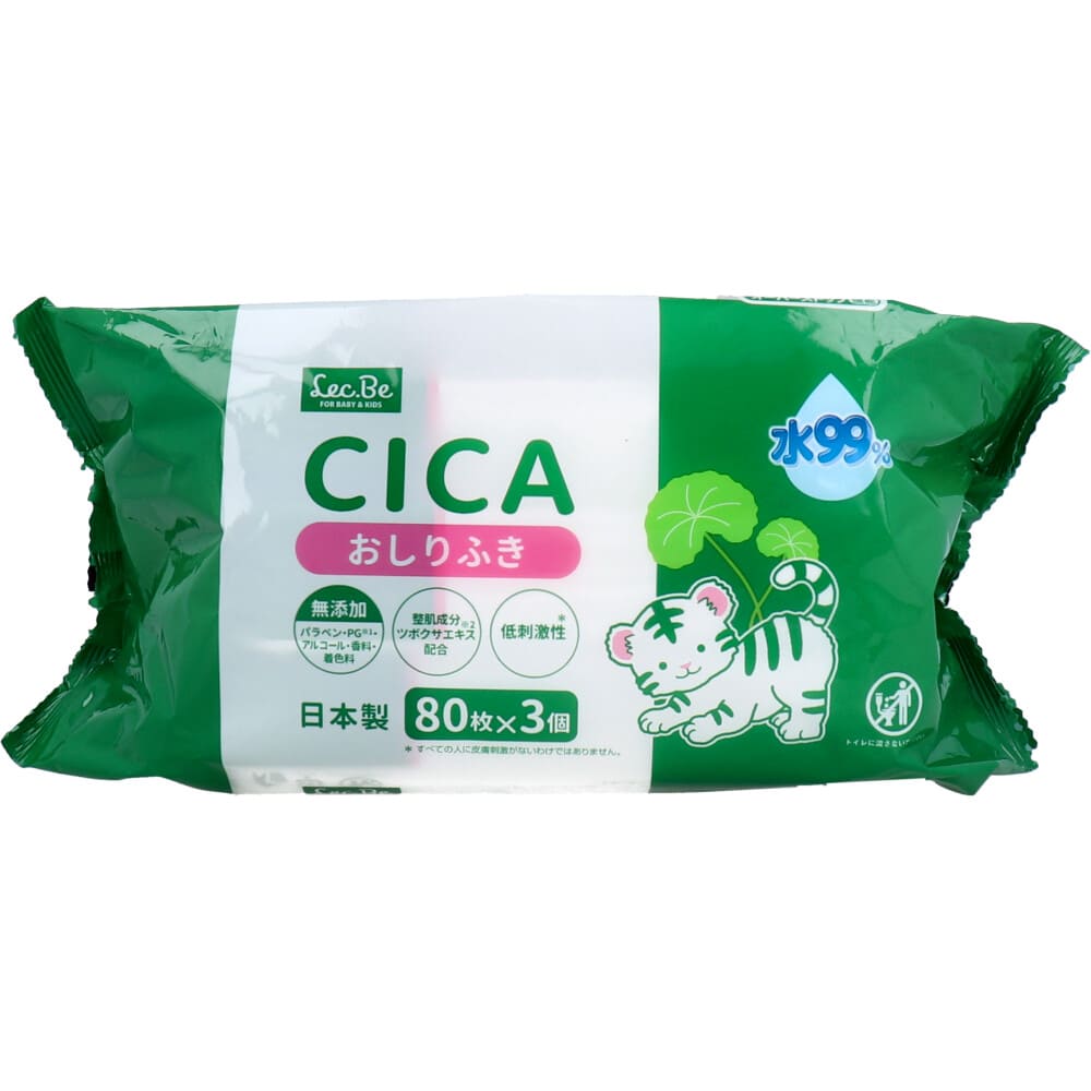 CICA 水99％ 赤ちゃんのおしりふき 80枚×3個入